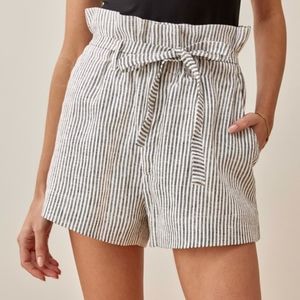Reformation Theodore Linen Shorts